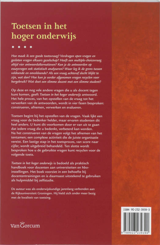 Toetsen in het hoger onderwijs achterkant