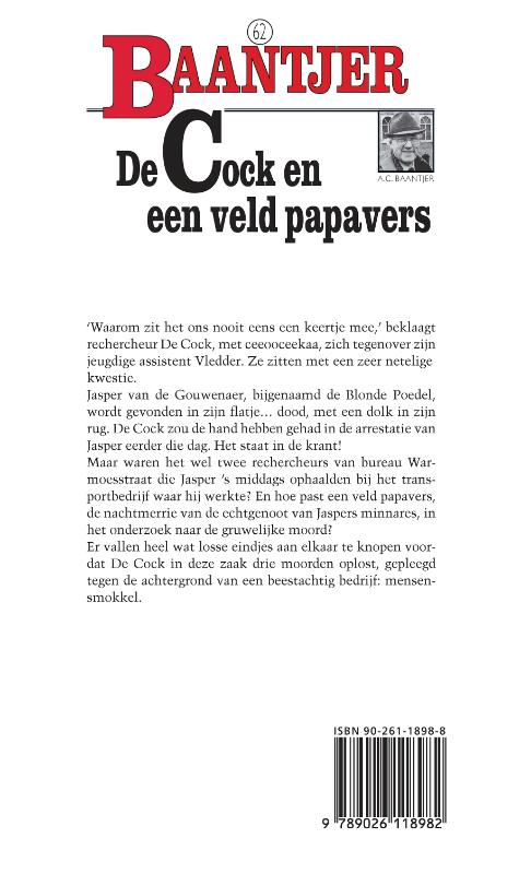 De Cock en een veld papavers / Baantjer / 62 achterkant