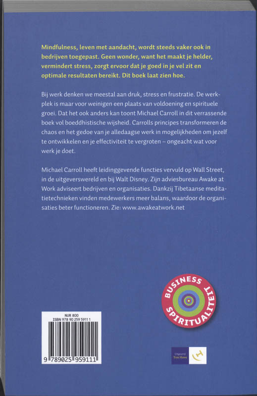 Mindful Aan Het Werk achterkant