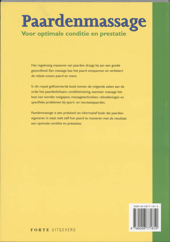 Paardenmassage achterkant