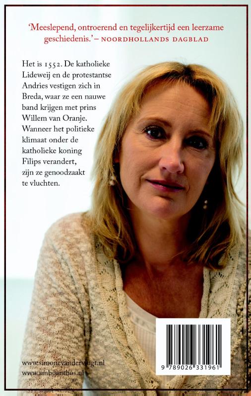 Rode sneeuw in december achterkant