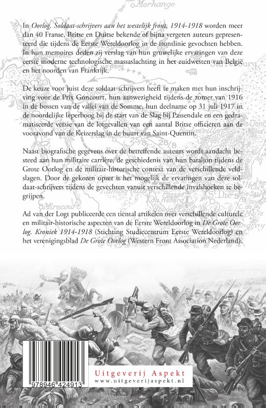 Oorlog. Soldaat-schrijvers aan het westelijk front 1914-1918 achterkant