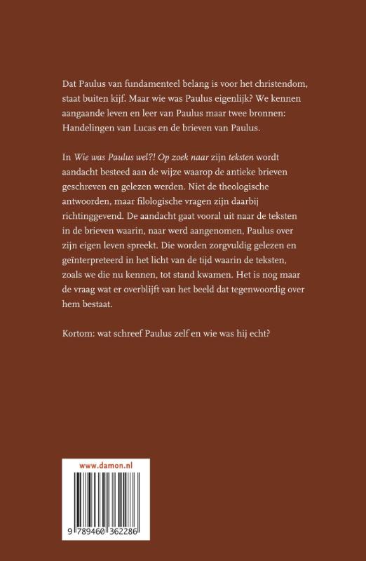 Wie was Paulus wel?! achterkant