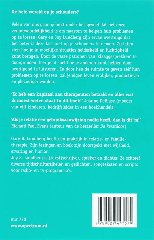 Problemen laten bij wie ze horen achterkant